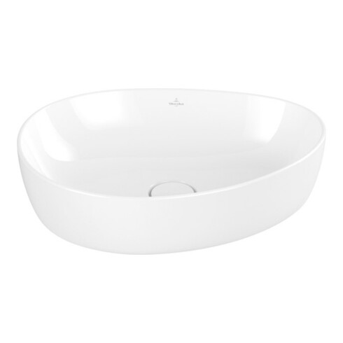 V&B Lavabo à poser ANTAO 51x40 cm, asym., sans trop-plein, blanc C-plus