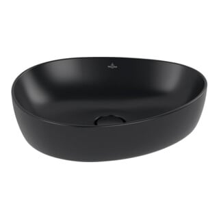 V&B Lavabo à poser ANTAO 51x40cm, asym., sans trop-plein, noir pur C-plus