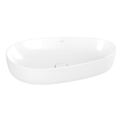 V&B Lavabo à poser ANTAO 65x40 cm, asym., sans trop-plein, blanc C-plus