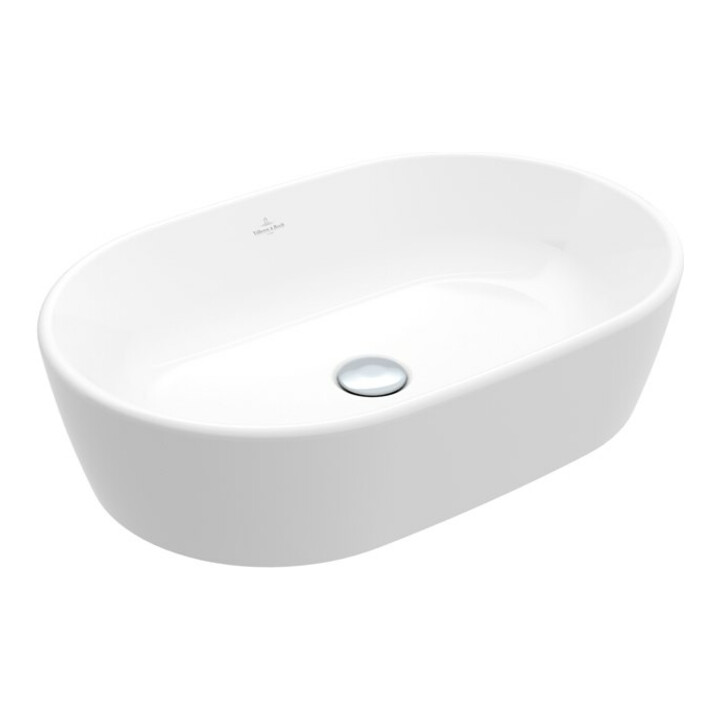 V&B Lavabo à poser Architectura 600 x 400 mm Ovale avec trop-plein Blanc Alpine CeramicPlus