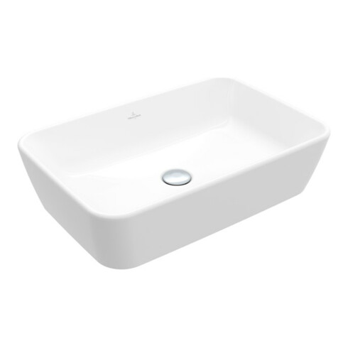 V&B Lavabo à poser Architectura 60x40 cm, carré, avec trop-plein, blanc