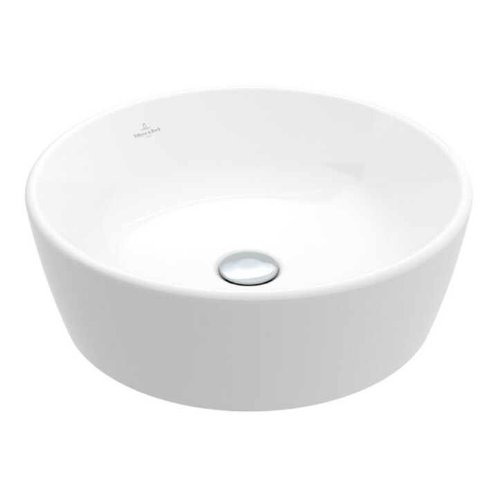 V&B Lavabo à poser Architectura d 45 cm, rond, sans trop-plein, blanc C-plus