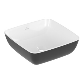 V&B Lavabo à poser Artis 41x41 cm, ek, sans trou de robinet, sans trop-plein, bleu charbon
