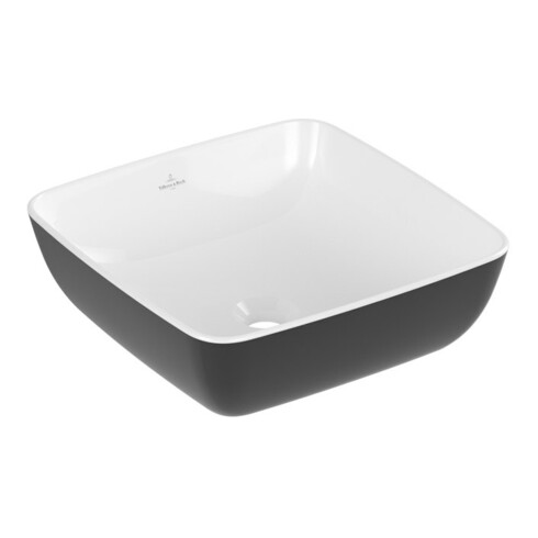 V&B Lavabo à poser Artis 41x41 cm, ek, sans trou de robinet, sans trop-plein, bleu charbon