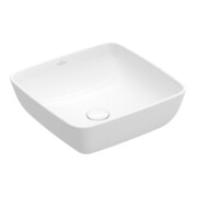 V&B Lavabo à poser Artis 41x41cm, blanc, sans trou robinet, sans trop-plein, C+