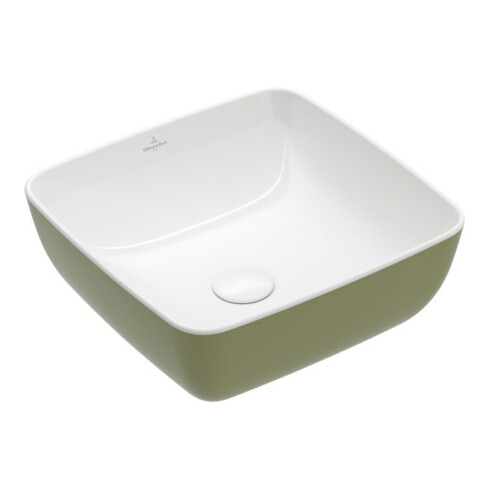 V&B Lavabo à poser Artis 41x41cm, sans HLP, sans trop-plein, Sage Green