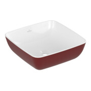 V&B Lavabo à poser Artis 41x41cm, sans trop-plein, Bordeaux