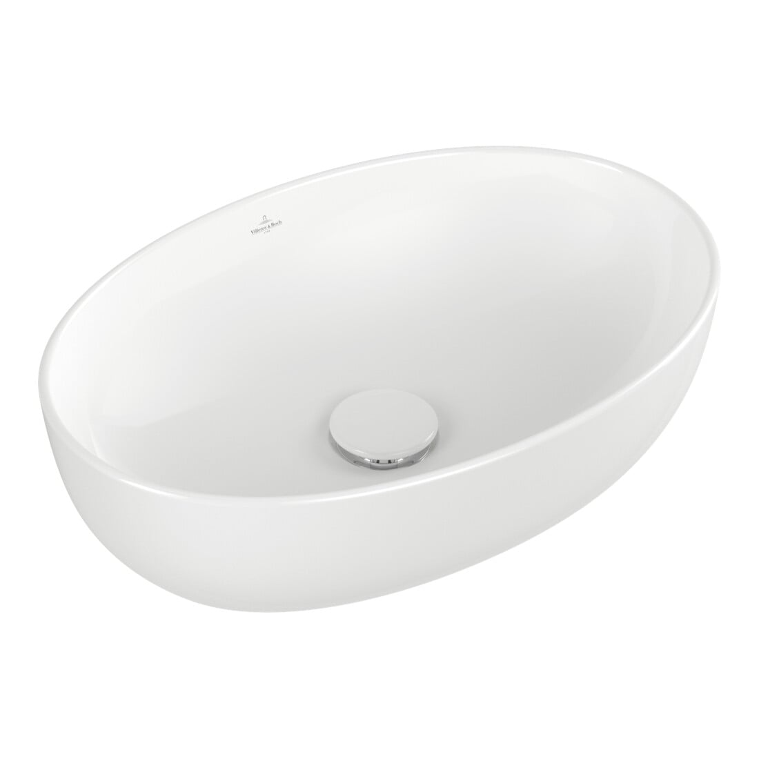 V&B Lavabo à poser Artis 48,5x32,5 cm, ovale, sans trou robinet, sans trop-plein, blanc