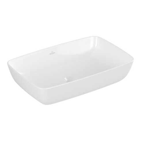 V&B Lavabo à poser Artis 58x38 cm, blanc, sans trou robinet, sans trop-plein, C+