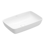 V&B Lavabo à poser Artis 58x38cm, angle, sans trou robinet, sans trop-plein, blanc