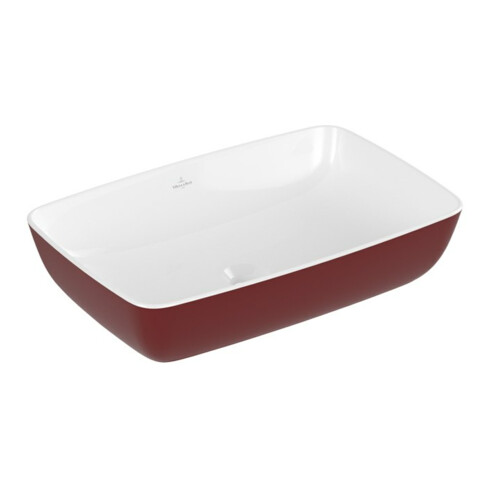 V&B Lavabo à poser Artis 58x38cm, sans trop-plein, Bordeaux