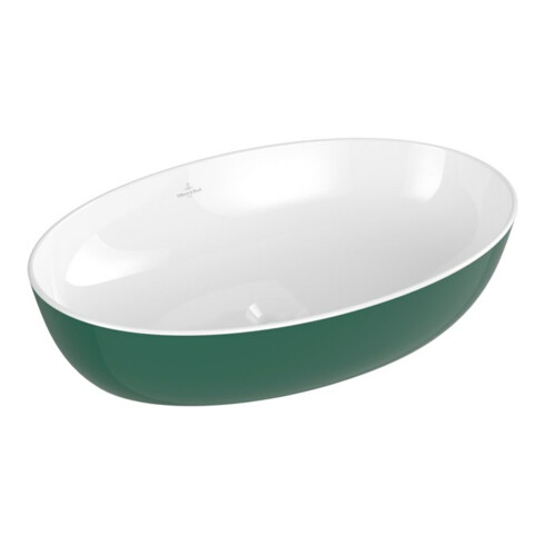 V&B Lavabo à poser Artis 61x41 cm, ovale, sans robinet, sans trop-plein, Forest