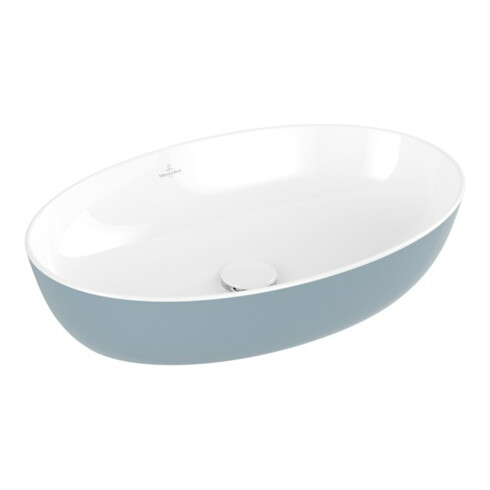 V&B Lavabo à poser Artis 61x41 cm, ovale, sans robinet, sans trop-plein, Frozen