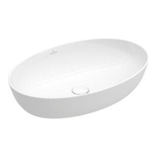 V&B Lavabo à poser Artis 61x41 cm, ovale, sans trou robinet, sans trop-plein, blanc