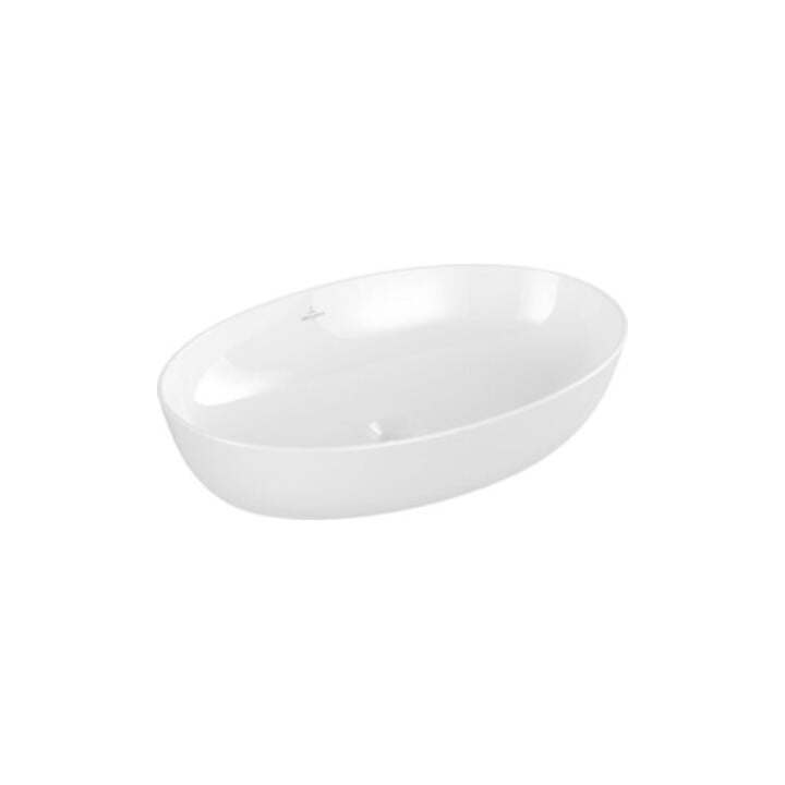 V&B Lavabo à poser Artis 61x41 cm, ovale, sans trou robinet, sans trop-plein, blanc