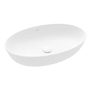 V&B Lavabo à poser Artis 61x41 cm, ovale, sans trou robinet, sans trop-plein, blanc brillant C+