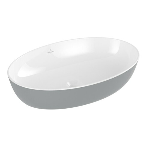 V&B Lavabo à poser Artis 61x41 cm, ovale, sans trou robinet, sans trop-plein, French Lin.