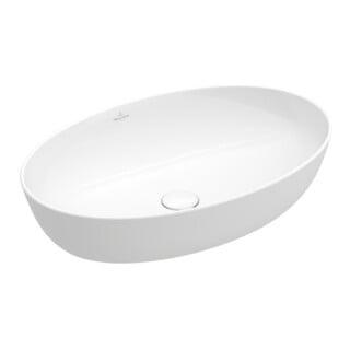 V&B Lavabo à poser Artis 61x41cm, ovale, sans robinet, sans trop-plein, blanc C+