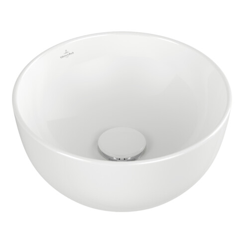 V&B Lavabo à poser Artis d 32,5 cm, rond, sans HLP, sans trop-plein, vert sauge