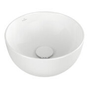 V&B Lavabo à poser Artis d 32,5 cm, rond, sans trou de robinet, sans trop-plein, blanc C+