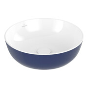 V&B Lavabo à poser Artis d 43 cm, rond, sans trou robinet, sans trop-plein, Deep Ocean