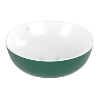 V&B Lavabo à poser Artis d 43 cm, rond, sans trou robinet, sans trop-plein, Forest