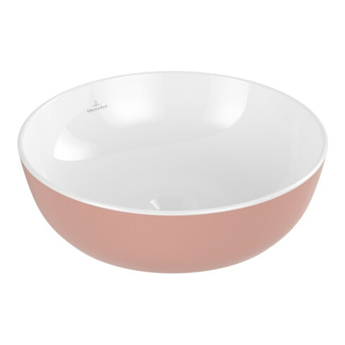 V&B Lavabo à poser Artis d 43 cm, rond, sans trou robinet, sans trop-plein, Powder