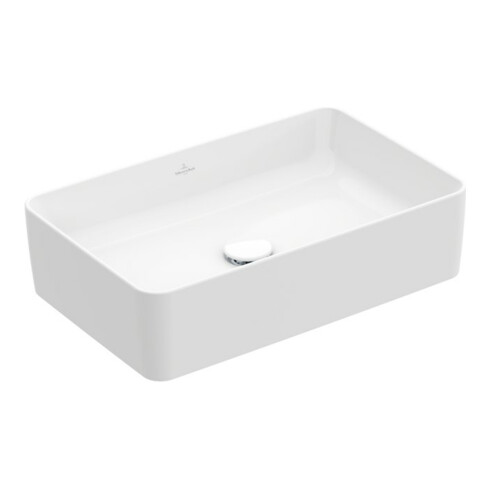 V&B Lavabo à poser Collaro 56x36 cm, sans trop-plein, blanc C-plus
