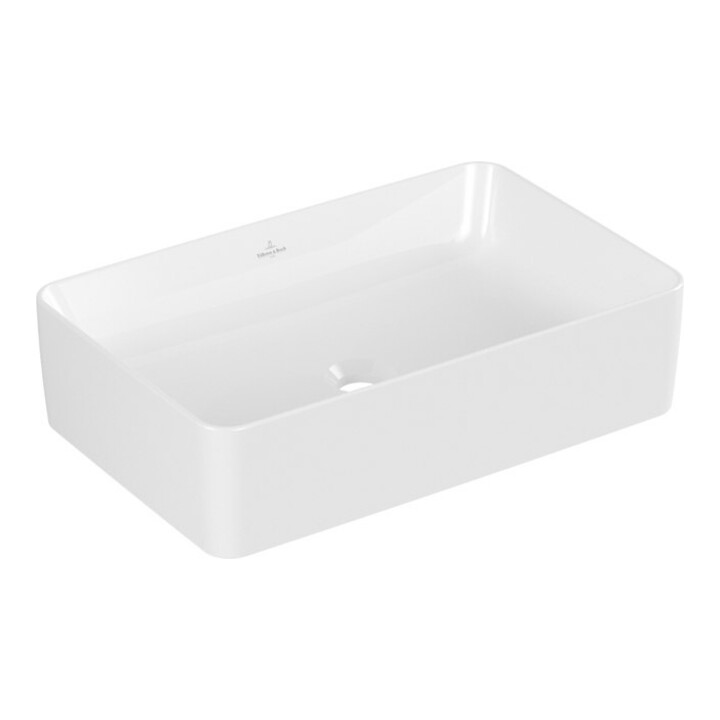 V&B Lavabo à poser Collaro 56x36 cm, sans trop-plein, blanc C-plus