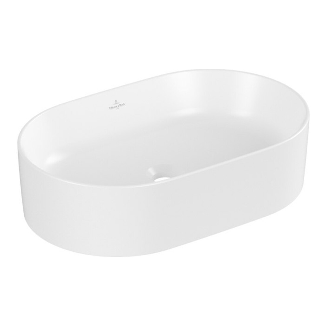 V&B Lavabo à poser Collaro 56x36cm, sans trop-plein, stone white C-plus