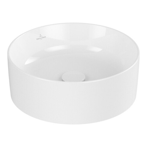 V&B Lavabo à poser Collaro d= 40 cm, sans trop-plein, blanc C-plus