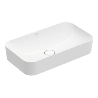 V&B Lavabo à poser Finion 60x35 cm, sans robinet et trop-plein, blanc C+