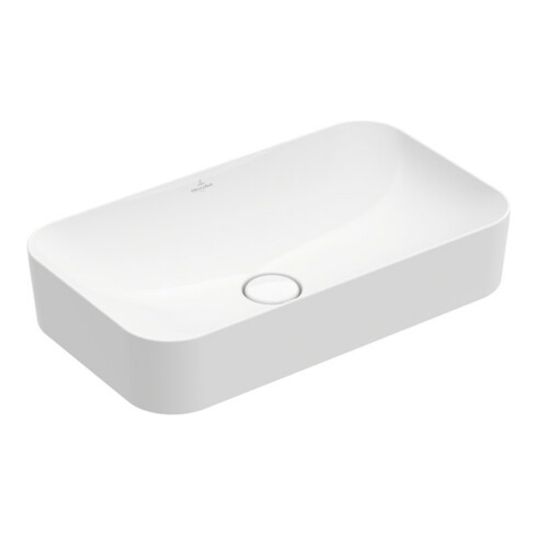 V&B Lavabo à poser Finion 60x35 cm, sans robinet et trop-plein, blanc C+