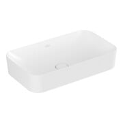 V&B Lavabo à poser Finion 60x35 cm, sans robinet ni trop-plein, blanc pierre C+