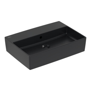 V&B Lavabo à poser Memento 2.0 62, noir pur C-plus, 60x42cm
