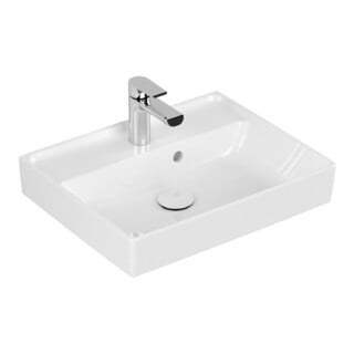 V&B Lavabo Collaro 50x40 cm, avec trop-plein, sous-meuble fermé, blanc C+