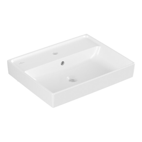 V&B Lavabo Collaro 55x44 cm, avec trop-plein, blanc pierre C-plus