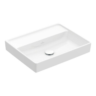 V&B Lavabo Collaro 55x44 cm, sans trop-plein, sans trou de robinet, blanc C-plus