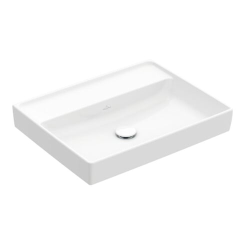 V&B Lavabo Collaro 60x47 cm, sans trop-plein, sans trou de robinet, blanc