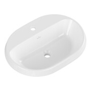 V&B Lavabo encastré Architectura 60x45cm, ovale, 1 trou, sans trop-plein, blanc C-plus