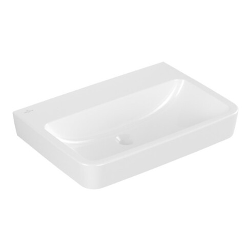 V&B Lavabo encastré/sur plan O.NOVO 65x46 cm, sans trou robinet, angle, sans trop-plein, blanc