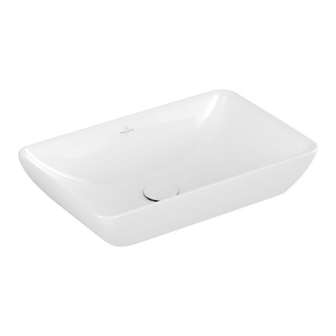 V&B Lavabo encastré VENTICELLO 55x36cm, sans HIP, avec trop-plein, blanc C-plus