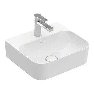 V&B Lavabo Finion 43x39 cm, 1 trou, sans trop-plein, blanc C+