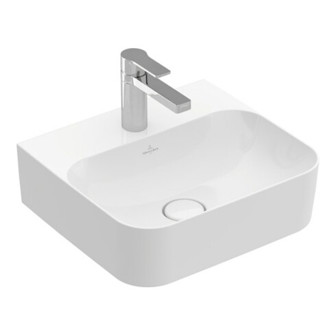 V&B Lavabo Finion 43x39 cm, 1 trou, trop-plein, blanc C+