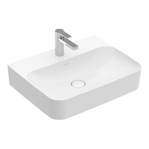 V&B Lavabo Finion 60x47 cm, avec trop-plein, sans robinet, blanc C+