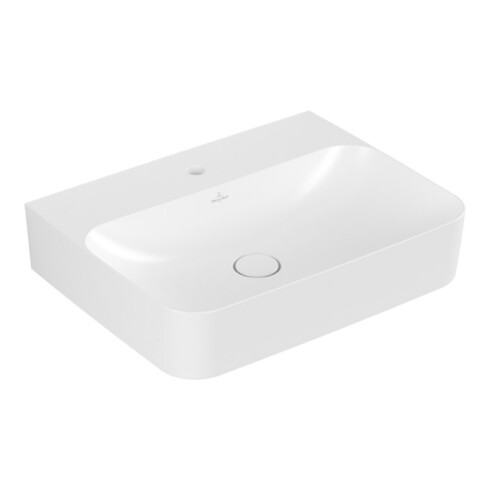 V&B Lavabo Finion 60x47 cm, avec trop-plein, vidage, siphon, blanc C+