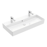 V&B Lavabo Memento 2.0 100x47 cm, 2xTrous de robinet, avec trop-plein, blanc alp C+-1