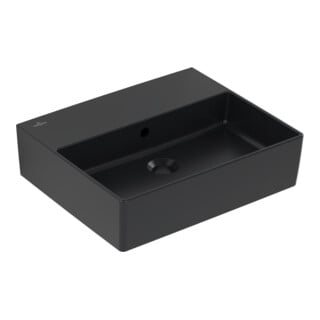 V&B Lavabo Memento 2.0 50x42 cm, fermé, avec trop-plein, P black C-plus