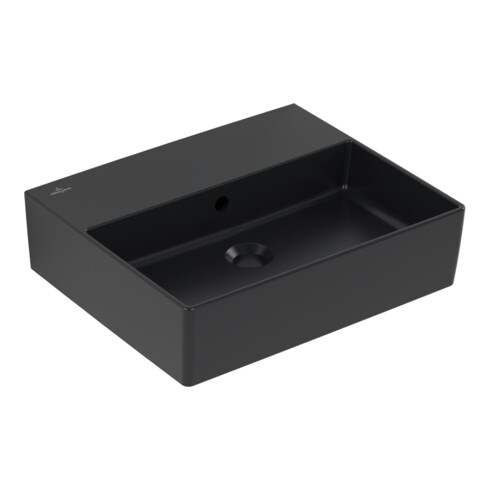 V&B Lavabo Memento 2.0 50x42 cm, fermé, avec trop-plein, P black C-plus