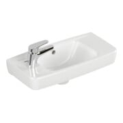 V&B Lavabo mural Newo angle, avec trop-plein, 50x24 cm, gauche, blanc